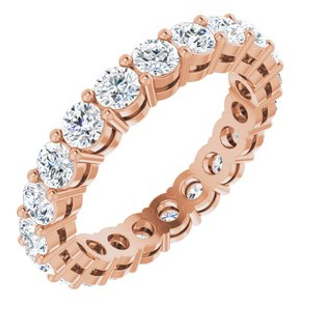 As bold as your love, this diamond eternity band adds sparkle to your celebration.
