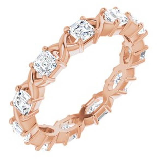 As bold as your love, this diamond eternity band adds sparkle to your celebration.