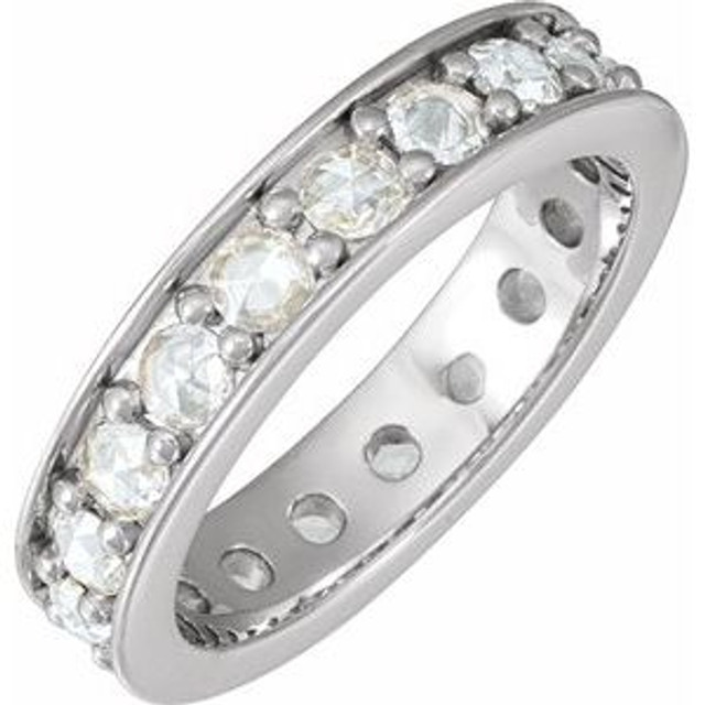 As bold as your love, this diamond eternity band adds sparkle to your celebration.