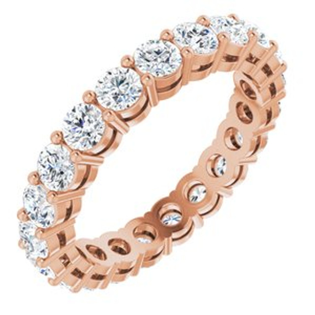 As bold as your love, this diamond eternity band adds sparkle to your celebration.