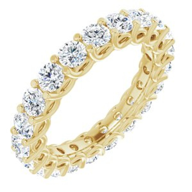 As bold as your love, this diamond eternity band adds sparkle to your celebration.