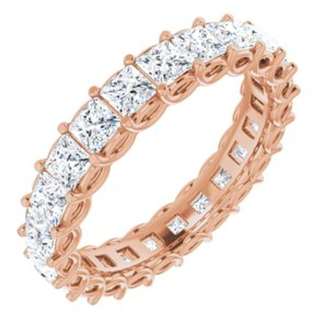 As bold as your love, this diamond eternity band adds sparkle to your celebration.