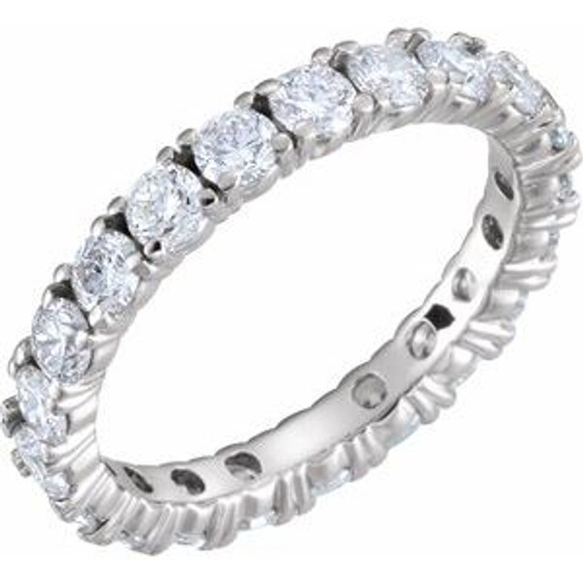 As bold as your love, this diamond eternity band adds sparkle to your celebration.