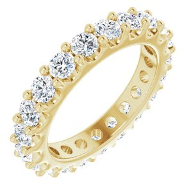 As bold as your love, this diamond eternity band adds sparkle to your celebration.
