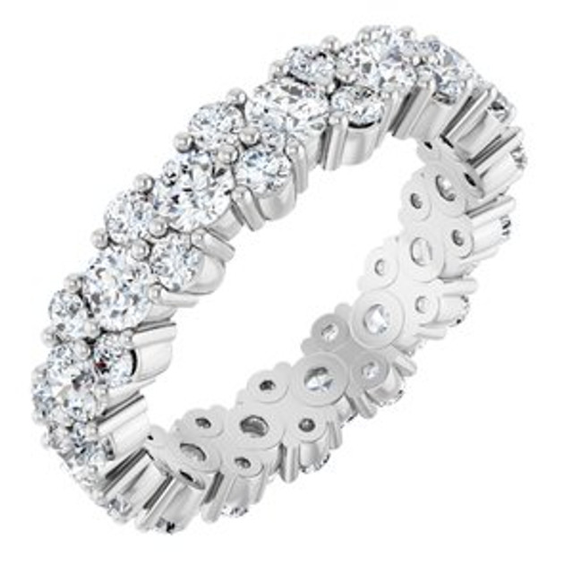 As bold as your love, this diamond eternity band adds sparkle to your celebration.
