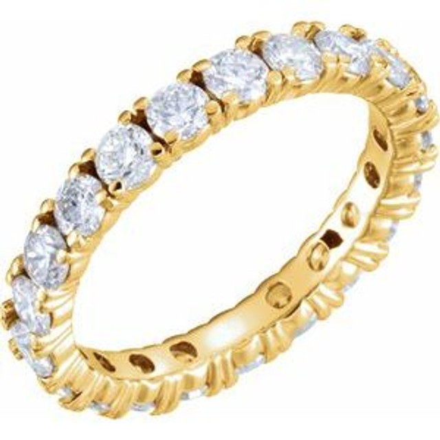 As bold as your love, this diamond eternity band adds sparkle to your celebration.