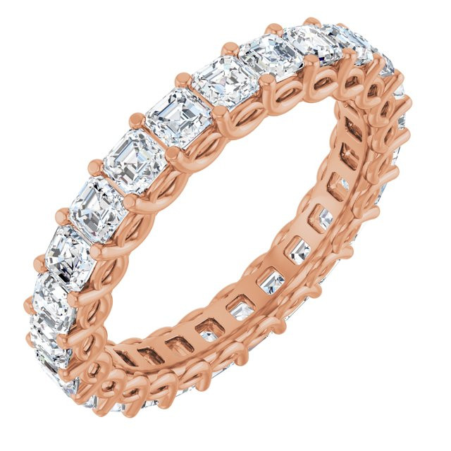 As bold as your love, this diamond eternity band adds sparkle to your celebration.