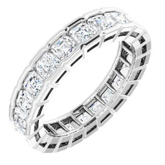 As bold as your love, this diamond eternity band adds sparkle to your celebration.