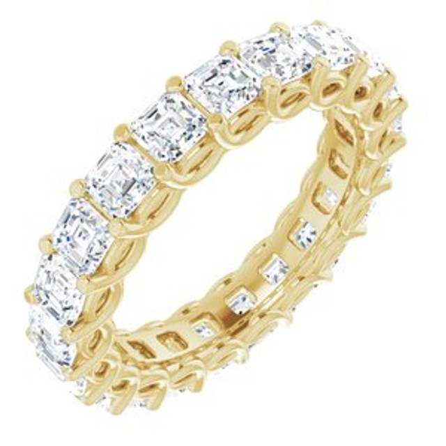 As bold as your love, this diamond eternity band adds sparkle to your celebration.