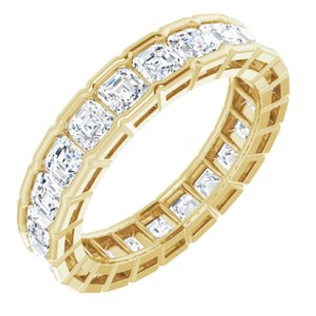 As bold as your love, this diamond eternity band adds sparkle to your celebration.