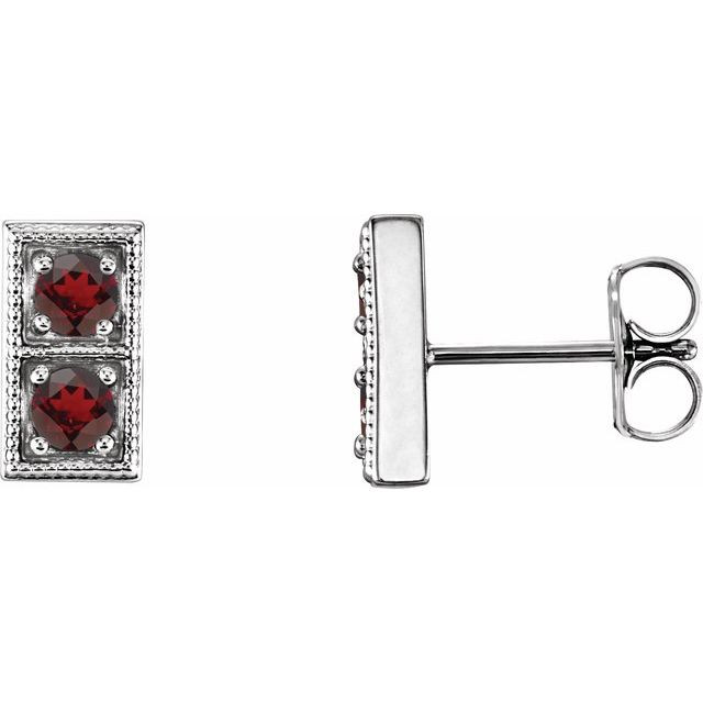 Celebrate a special birthday with these timeless garnet earrings.