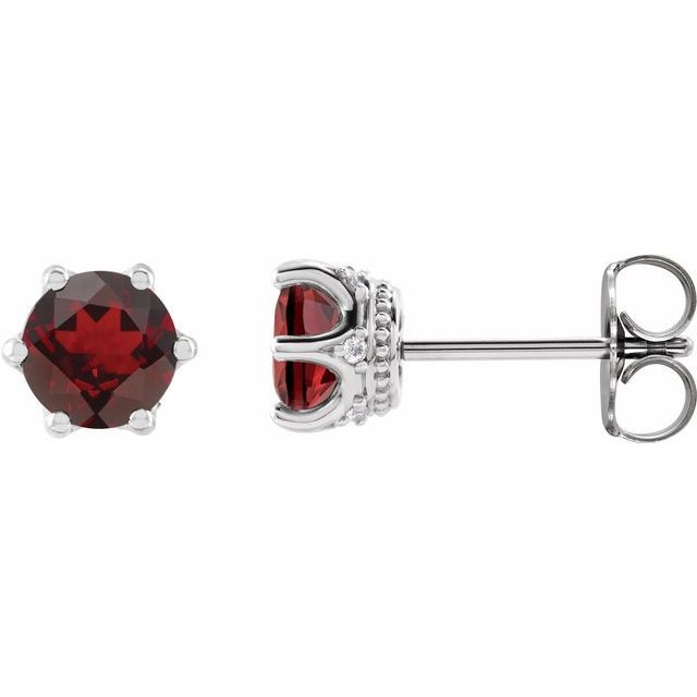 Celebrate a special birthday with these timeless garnet earrings.