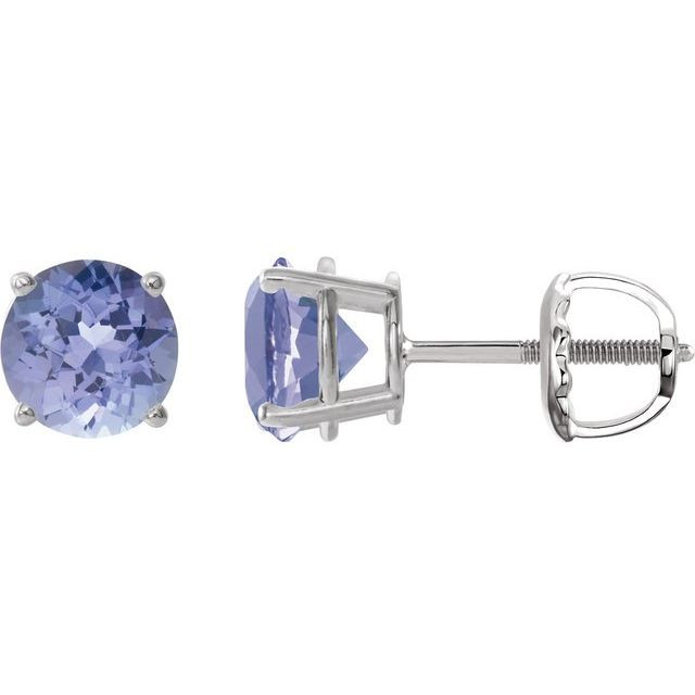 Pique her interest with these tanzanite stud earrings.