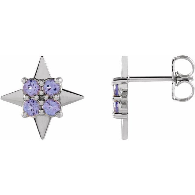 These tanzanite stud earrings capture her attention with their striking anytime style.