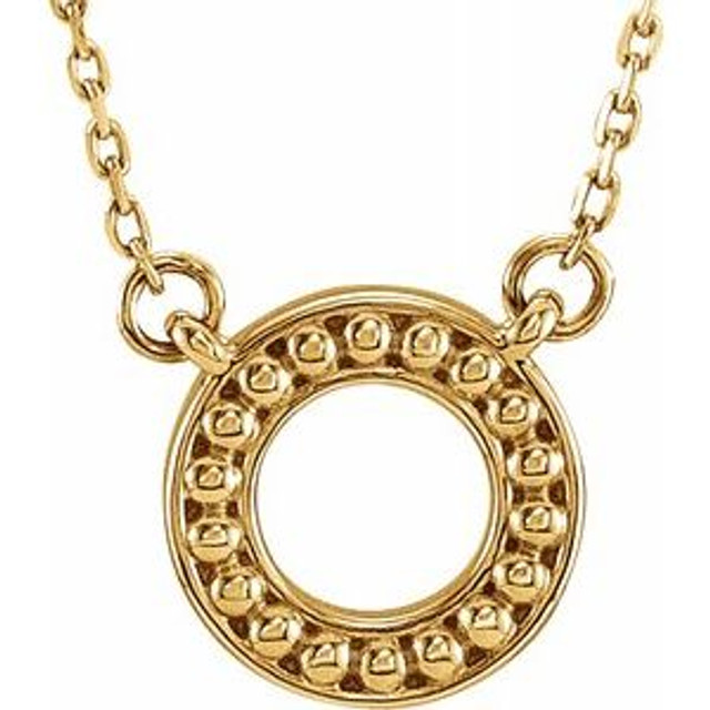 Make a statement with this beaded circle 16-18" necklace. You will reach for this one over and over again. 