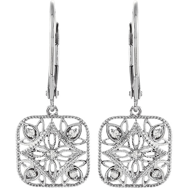 Add a touch of glamour to her everyday look with these fine earrings. Fashioned in sterling silver and has a bright polish to shine.