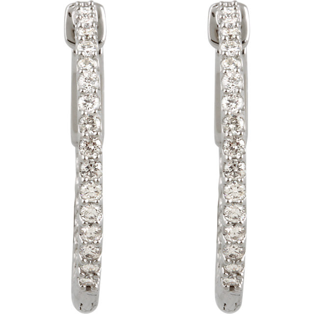 These cubic zirconia hoop earrings are a sweet way to accessorize.