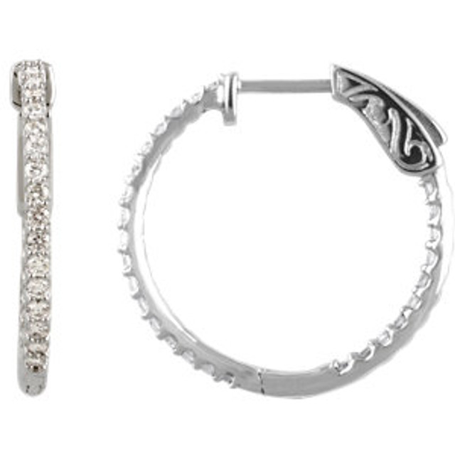These cubic zirconia hoop earrings are a sweet way to accessorize.