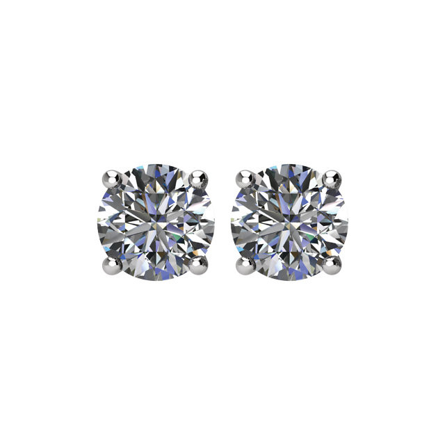 For the unforgettable moments in your life, celebrate with an expression of your love: 1-1/2 ct. t.w. diamond stud earrings. With unsurpassed brilliance, our exclusive diamond offers nearly twice the facets for substantially more sparkle. Straightforward platinum diamond studs for the woman who knows what she wants, whose natural beauty calls for subtle adornment. These beautiful studs close with friction backs.