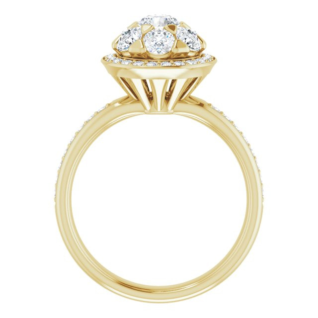 Sparkling and sentimental, this diamond engagement ring will take her breath away. 