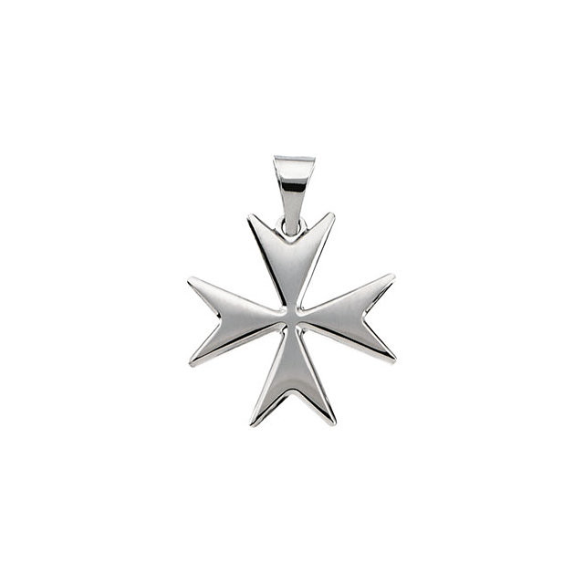 The symbol of the Knights of Malta and Hospital of St. John of Jerusalem. Four spearheads converge at the center; the extensions represent the Beautitudes.

Perfect for men or women, this Roman cross is a great way to share your faith.

This eight pointed cross with a gold weight of under two grams is worth its weight in gold, and then some.

Matching chain sold separately.