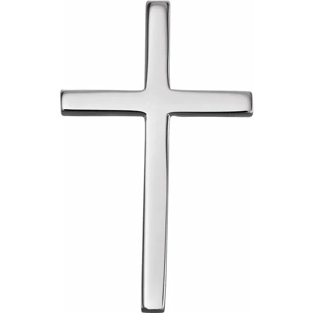 Love for religion is truly something to celebrate. Cross pendant in sterling silver measures 21.75x13.50mm and has a bright polish to shine.