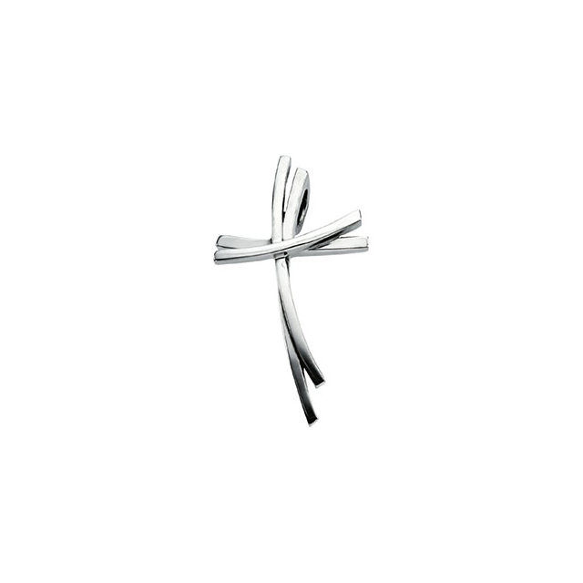 Love for religion is truly something to celebrate. Cross pendant in sterling silver measures 29.00x16.50mm and has a bright polish to shine.