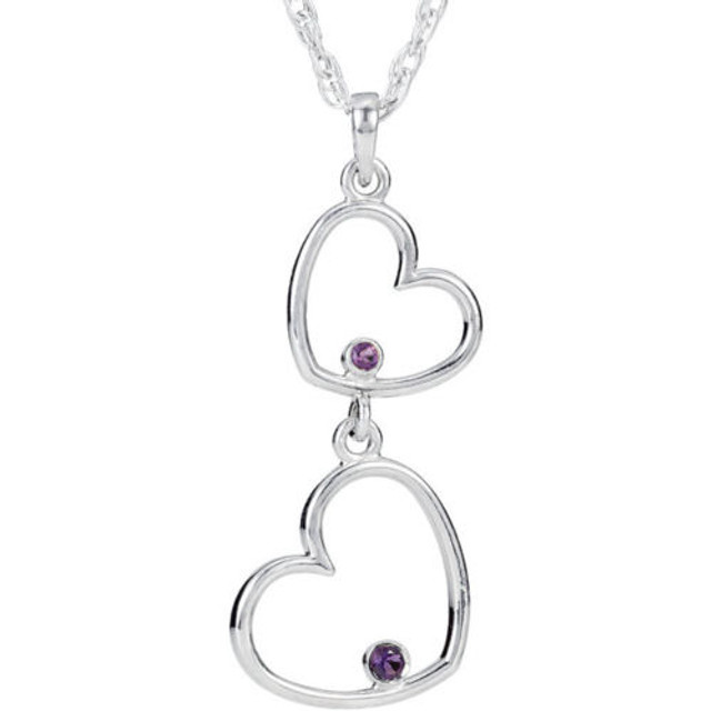 It starts with a smile and then blossoms into something special. Help create a love story with this open-heart necklace fashioned from sterling silver.