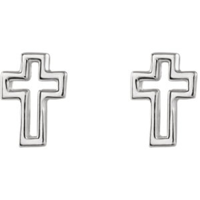 Crosses don’t have to be large in stature to have a big impact. The significance of these symbols is recognized across generations and cultures, enabling them to send a message about what you believe in a millisecond. These cleanly-cut cross studs make a statement of faith that’s evident despite their petite size. Although they’re small in size, these earrings stand strong, serving as no-nonsense pictures of your gratitude for what Jesus did for you on the cross.