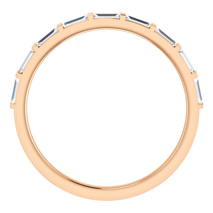 Diamond Straight Baguette Anniversary Band In 14K Rose Gold (1/4 ct. tw.)