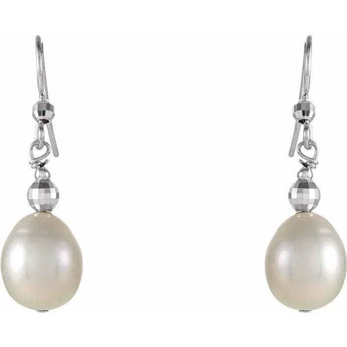 Simply enchanting, these pearl drop earrings complement her feminine style.