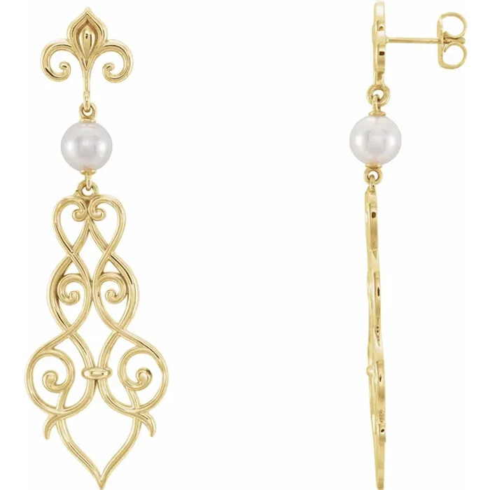 An elegant look, these drop earrings catch the eye and captivate.