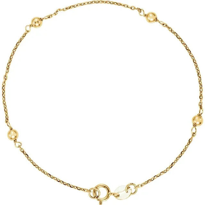 Beautiful youth bracelet in 14k yellow gold. Polished to a brilliant shine.