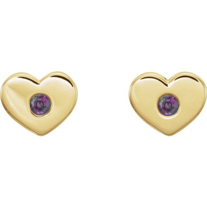 The perfect gift for her June birthday, these alexandrite earrings offer eye-catching style