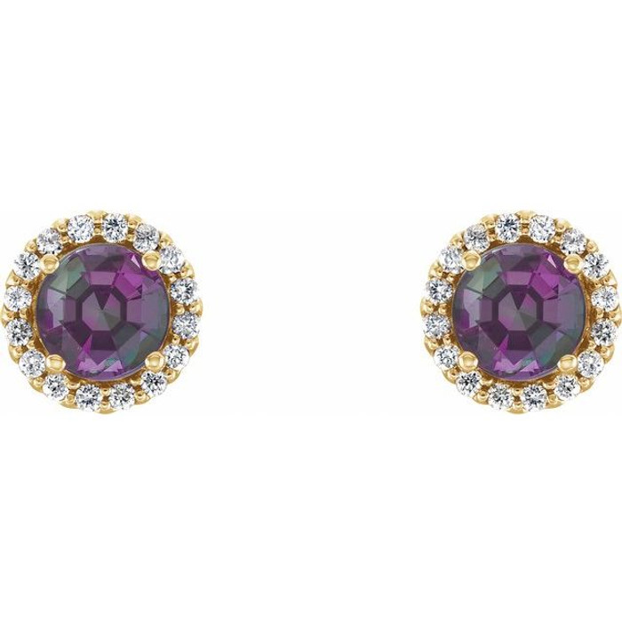 The perfect gift for her June birthday, these alexandrite earrings offer eye-catching style