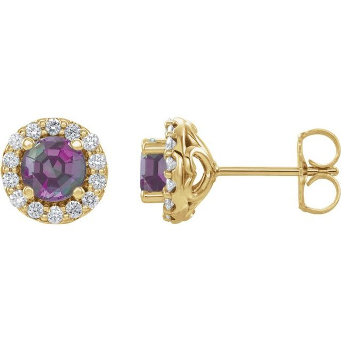 The perfect gift for her June birthday, these alexandrite earrings offer eye-catching style