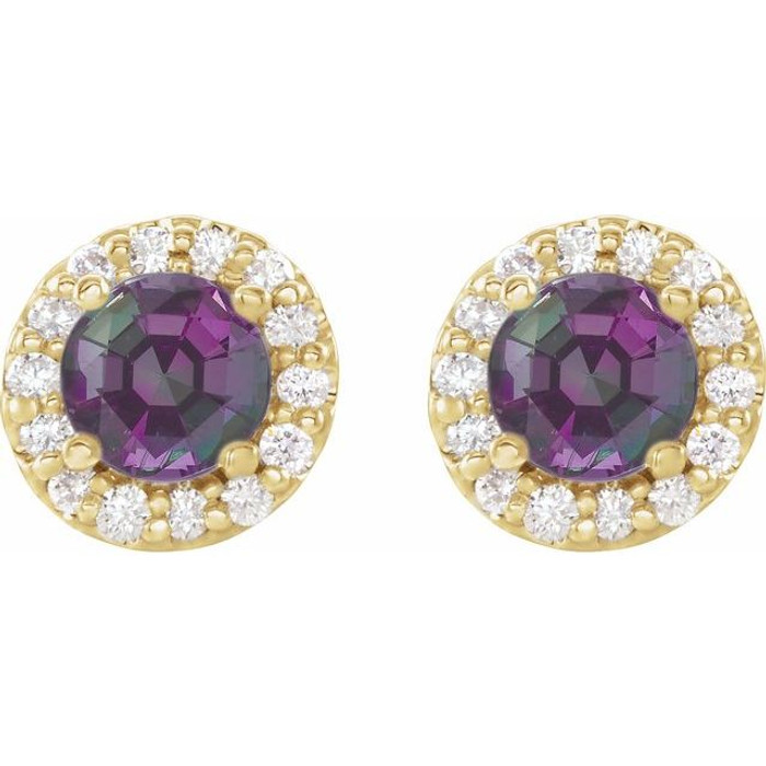 The perfect gift for her June birthday, these alexandrite earrings offer eye-catching style