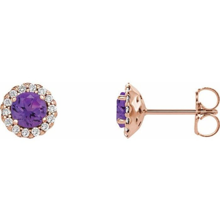 Keep life colorful with the happy hue and standout style of these amethyst gemstone earrings.