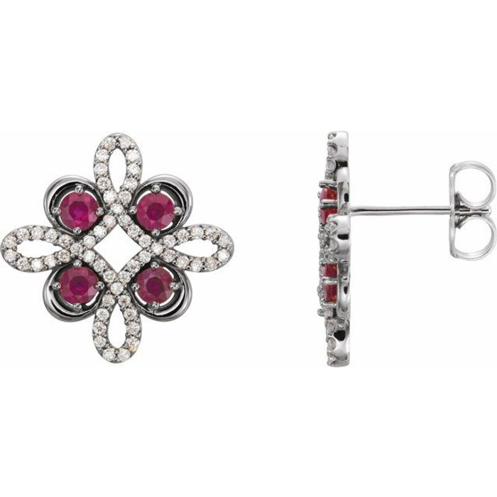 The birthstone of July, rubies symbolize royalty, power and passion, and are said to bring vitality, courage, romance and friendship to those who wear them. These brilliant ruby earrings are the perfect piece for your special someone.