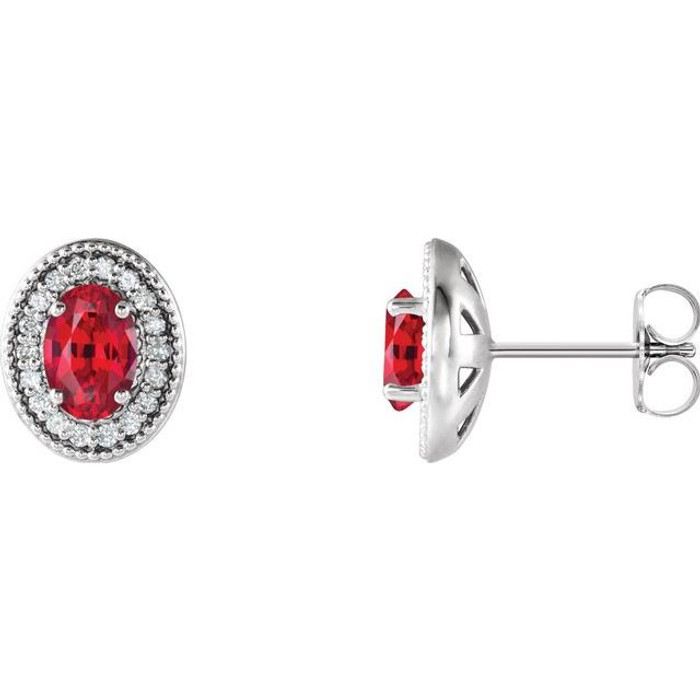 The birthstone of July, rubies symbolize royalty, power and passion, and are said to bring vitality, courage, romance and friendship to those who wear them. These brilliant ruby earrings are the perfect piece for your special someone.