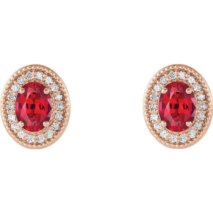 The birthstone of July, rubies symbolize royalty, power and passion, and are said to bring vitality, courage, romance and friendship to those who wear them. These brilliant ruby earrings are the perfect piece for your special someone.