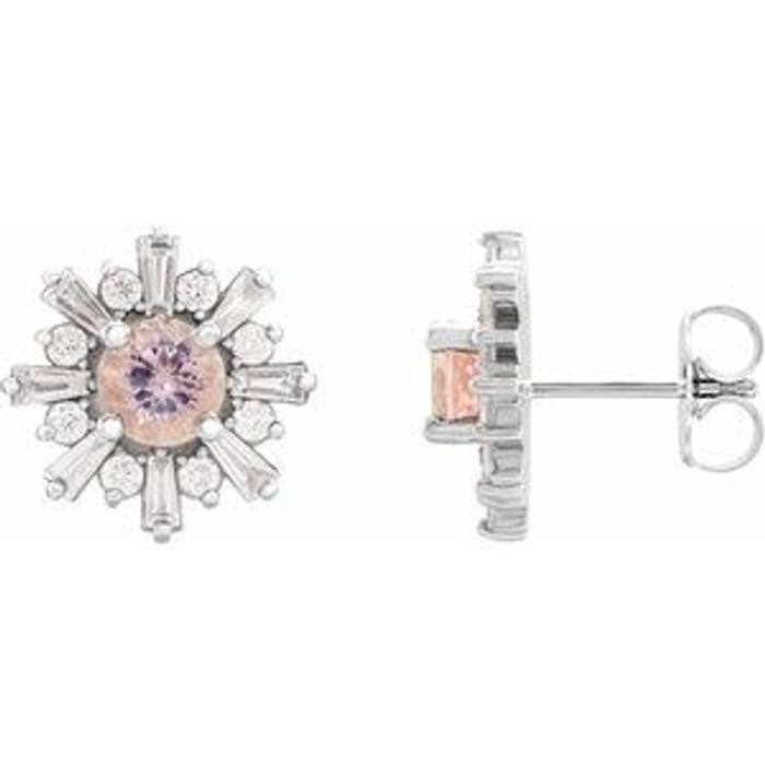 Turn heads with these eye-catching morganite earrings.