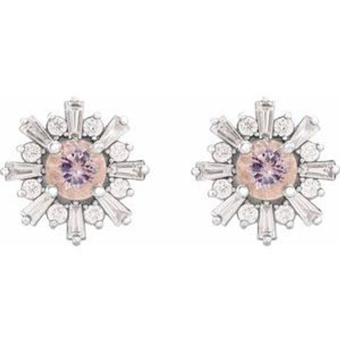 Turn heads with these eye-catching morganite earrings.