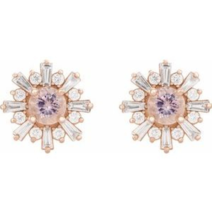 Turn heads with these eye-catching morganite earrings.