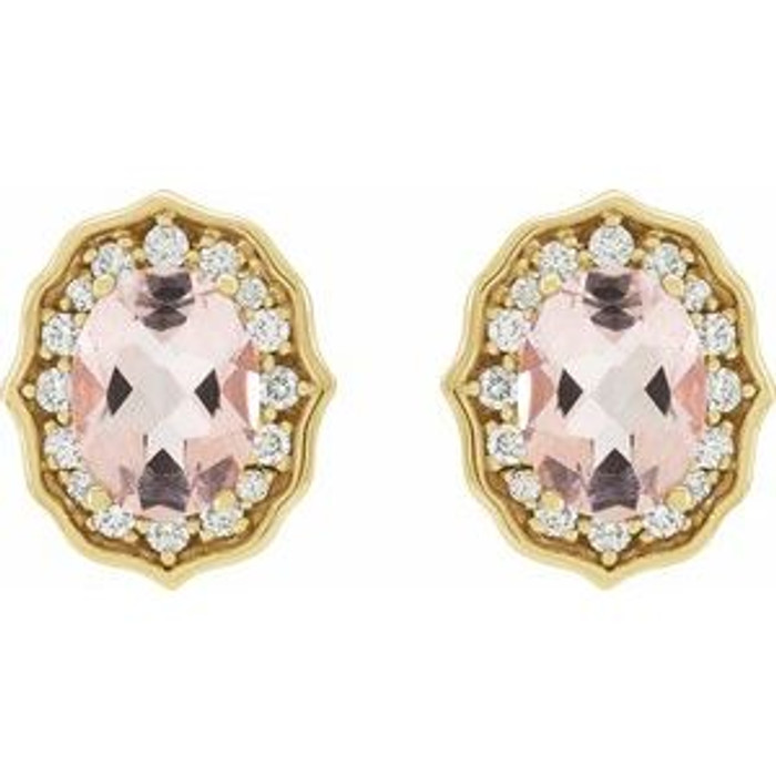 Turn heads with these eye-catching morganite earrings.