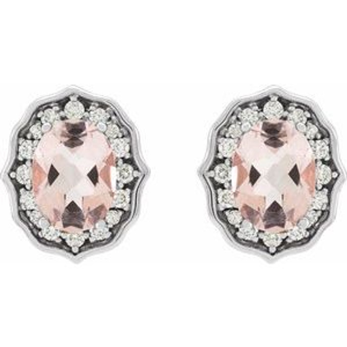 Turn heads with these eye-catching morganite earrings.