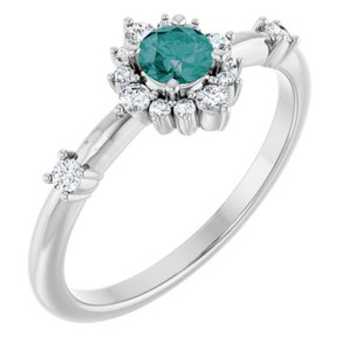 A colorful way to show your love, this alexandrite ring is the start of something beautiful.