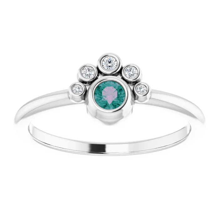 A colorful way to show your love, this alexandrite ring is the start of something beautiful.