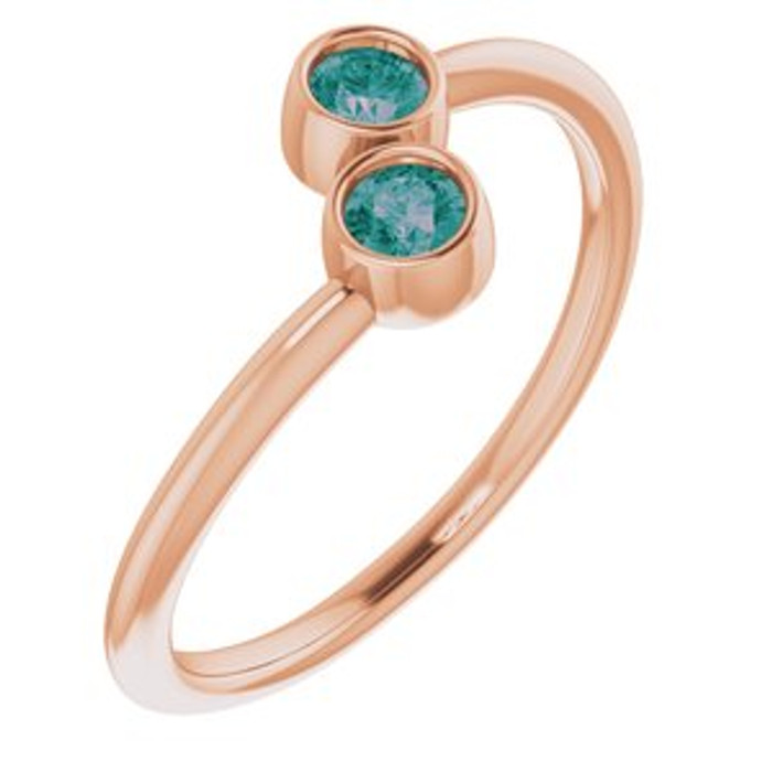 A colorful way to show your love, this alexandrite ring in 14k rose gold is the start of something beautiful.