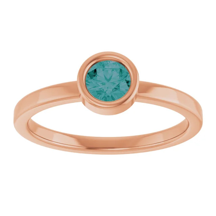 A colorful way to show your love, this alexandrite ring in 14k rose gold is the start of something beautiful.